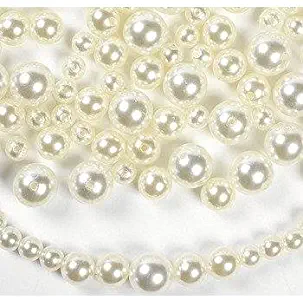 Fun Express Plastic Pearl Craft Beads (100 Pieces) - Bulk