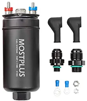 MOSTPLUS 380LPH Inline External Fuel Pump 10AN Inlet w/Check Vavle 8AN Outlet Replace 0580254044 254 044