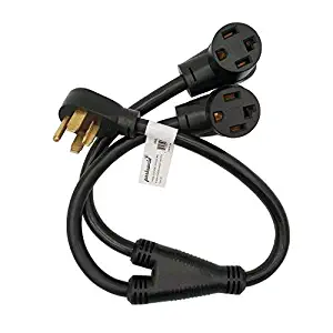 Parkworld 886603 NEMA 14-30 Splitter, Dryer 14-30P Male Plug to (2) 14-30R Female Receptacle, Dryer 4-Prong 30 AMP 14-30 Y Adapter Cord (3 feet)