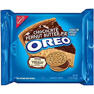 Oreo Chocolate Peanut Butter Pie Sandwich Cookies, 12.2 Oz (Pack of 2)