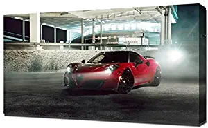 Lilarama USA 2015 Pogea Racing Alfa Romeo 4C - Canvas Art Print - Wall Art - Canvas Wrap