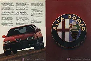 1990 ALFA-ROMEO 164 - ORIGINAL COLOR AD - DOUBLE PAGE - USA - EXCELLENT !!