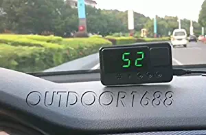 Universal GPS Speedometer HUD MPH and KM/h Plug & Play Overspeed Warning. All Moving Vehicles, Cars & Trucks, Golf Car, Electric Mobility Scooter, Power Sport vehicle, Boat...