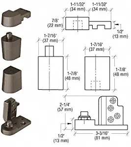 CRL Dark Bronze Offset Right Hand 0P70 Series Kawneer Type Pivot Set by CR Laurence