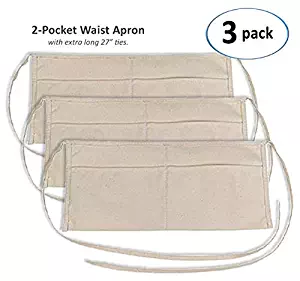 2 Pocket Canvas Waist Apron (3-Pack)