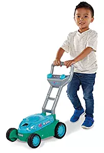 Kid Galaxy Mr. Bubble Lawn Mower Toy, Blue/Teal, 20 x 14 x 10.75