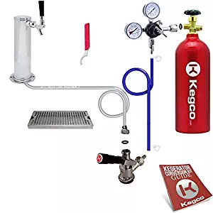 Kegco Deluxe Tower Kegerator Conversion Kit w/ 5 lbs Co2 Tank - EBDTCK-542_5T