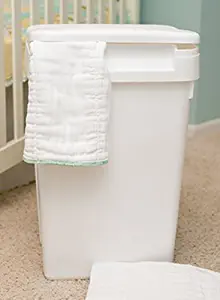 Natural Baby Sturdy Plastic Easy to Clean Flip Top Cloth Diaper Pail or Trash Can