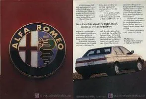 1990 ALFA-ROMEO 164 - ORIGINAL COLOR AD - DOUBLE PAGE - USA - MOTOR TREND - GREAT !!