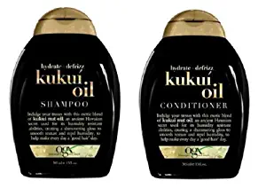 OGX Organix Hydrate + Defrizz Shampoo and Conditioner Set, 13 Oz, Kukui Oil