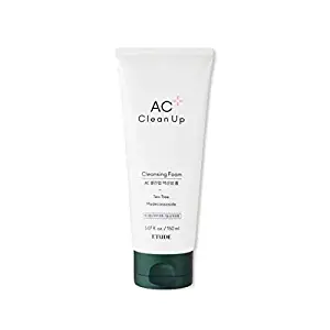 ETUDE HOUSE AC Clean Up Daily Cleansing Foam 150ml (renewal) | Amino Acid Base Gentle Foaming Cleanser Treatment for Acne Prone Skin