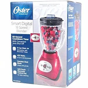 18-Speed Digital Blender Color: Metallic Red