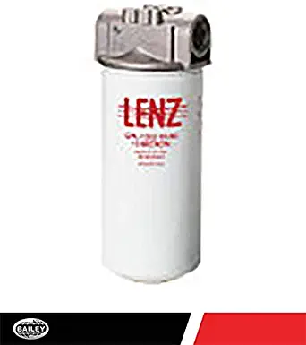 Lenz Spin-On Filter Assembly CPL-1280-10-P-50: 10 Micron, 150 PSI, 60 GPM, 1 1/4” NPTF Port, 15 PSI Bypass Without Indicator Ports, 221054