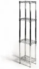 8" d x 12" w x 54" h Chrome Wire Shelving with 4 Shelves