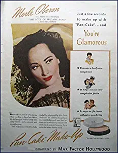 1944 Original Merle Oberon Pan-Cake Make-up AD