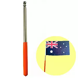 NAVA 1Pc 63" Stainless Steel Telescoping Flagpole Banner Tour Guide Teachers Flag Sign Collapsable Pole