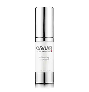 Revitalizing Eye Cream Brightener - Targets Fines Lines Wrinkles Crepey Skin Under the Eyes, Caviar of Switzerland 15ml