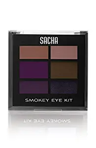 Smokey Eye Kit by Sacha Cosmetics, Best Highly Pigmented Smoky Eye Shadow Makeup, Shimmer & Matte Eyeshadow Highlighter Colors, 1.6 oz, Smokey Bronze