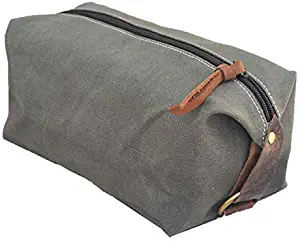 Best Buy 10 inch Canvas Travel Toiletry Bag Mens Dopp kit -Hanging Cosmetic Organizer for Men | Large Portable Bathroom Accessories Kit | Hygiene Shaving bag