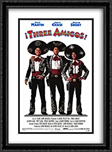 Three Amigos 28x38 Double Matted Large Black Ornate Framed Movie Poster Art Print