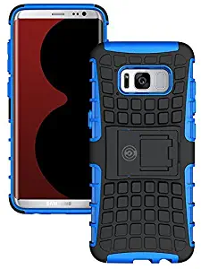 Galaxy S8 Case with Kickstand by Cable and Case - The Ultimate Phone Protector - Galaxy S8 Case Slim Protection for Men, Women, Boys, Girls & Kids - Cases for The Samsung Galaxy S8 - (Blue)