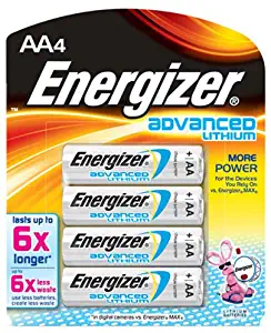 Energizer Advanced Lithium AA Battery 4 Pack