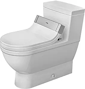 Duravit 2120510001 Stack 3, Siphon Jet, Het/Gb for Sensowash C, White One Piece Toilet, Medium