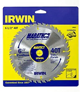 IRWIN Tools MARATHON Carbide Cordless Circular Saw Blade, 6 1/2-inch, 40T (14023)