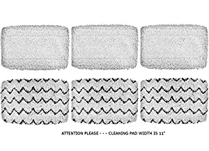 6 PACK Bissell 1252 Symphony Hard Floor Vacuum and Steam Mop Pad Kit Compatible by GENRT