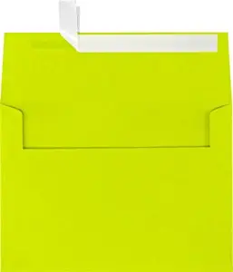 LUXPaper A7 Invitation Envelopes for 5 x 7 Cards in 80 lb. Wasabi, Printable Envelopes for Invitations, w/Peel and Press Seal, 50 Pack, Envelope Size 5 1/4 x 7 1/4 (Green)