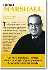 Thurgood Marshall - African American Supreme Court Justice - NEW Classroom Poster