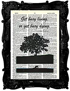 Shawshank Redemption Movie Poster Get Busy Living or Get Busy Dying Dictionary Art