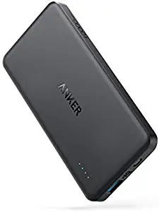 Anker PowerCore II Slim 10000 Ultra Slim Power Bank, Upgraded PowerIQ 2.0 (up to 18W Output), Fast Charge for iPhone, Samsung Galaxy and More (Black) (Renewed)