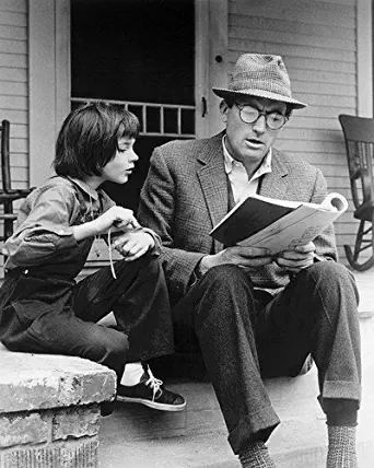 To Kill a Mockingbird Gregory Peck Mary Badham reading script on set 16x20 Poster