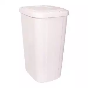 Hefty Touch-Lid 13.3-Gallon Trash Can, White