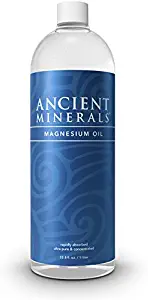 Ancient Minerals Magnesium Oil Refill Bottle of Pure Genuine Zechstein Magnesium Chloride - Topical Magnesium Supplement for Skin Application and Dermal Absorption (33.8oz)