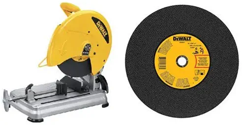 DEWALT D28715 14-Inch Quick-Change Chop Saw with DEWALT DWA8011 Gen. Purpose Chop Saw Wheel 14-Inch X 7/64-Inch X 1-Inch