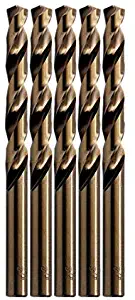 LETON HSS M35 Cobalt Drill Bit Set, Pack of 5 (3/8", 9.5mm)