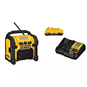 DEWALT 20V MAX/18V/12V Jobsite Radio Compact (DCR018) with DEWALT DCB230C 20V Battery Pack