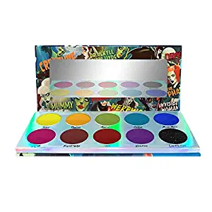 LA SPLASH COSMETICS Classic Horror Eyeshadow Palette with 10 highly Pigmented Bright Colors, Long lasting Matte Creamy Green Eyeshadow Palette for Drama Makeup