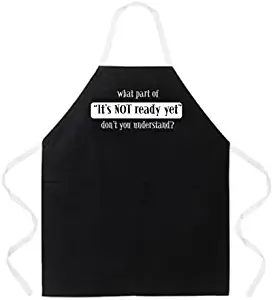 Attitude Aprons Fully Adjustable What Part of It's Not Ready Yet…. Apron, Black, One Size Fits Most