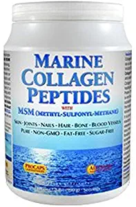 Andrew Lessman Marine Collagen Peptides Powder + MSM 60 Servings - Promotes Radiant Smooth Soft Skin, Comfortable Joints. 100% Pure. Highest Quality Super Soluble No Fishy Flavor No Additives Non-GMO