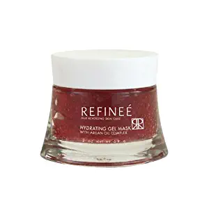Refinee Hydrating & Repairing Gel Face Mask with Argan Oil for Dry & Damaged Skin 2oz