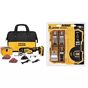 DEWALT DCS355D1 20V XR Brushless Oscillating Multi-Tool Kit with DWA4216 5-Piece Accessory Kit Bundle