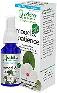 Siddha Remedies Mood & Patience Spray for Mood Boost, Mood Support, Relax Anxiety & Ease Tension, Irritability | Non GMO Homeopathic Remedy w/Flower Essences for Emotional Support | No Alcohol, Sugar