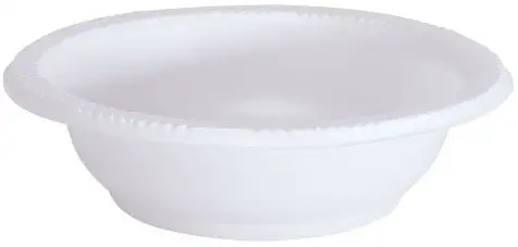 Party Dimensions 100 Count Disposable Plastic Bowls, 5 oz, White