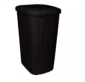 Hefty Touch-Lid 13.3-Gallon Trash Can, Black (1)