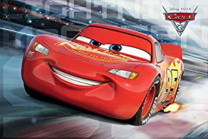 Cars 3 - Pixar / Disney Movie Poster / Print (Lightning McQueen - Race) (Size: 36" x 24") (By POSTER STOP ONLINE)