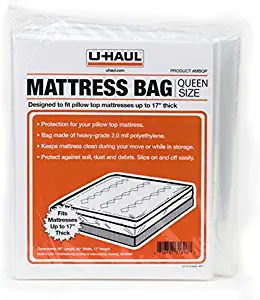 U-Haul Queen Pillow Top Mattress Bag (Fits Mattresses up to 17" Thick) - 60" x 99" x 17"