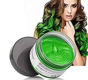 Temporary Green Hair Color Wax, Efly MOFAJANG Instant Hairstyle Cream 4.23 oz Hair Pomades Hairstyle Wax for Men and Women (green)